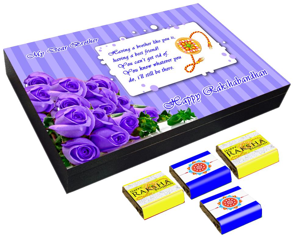 

Mystik Dear Brother Happy Raksha Bandhan 12 pc Chocolate Gift for Brother