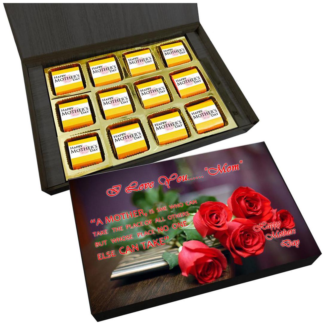 

Mystik Mother s Day Gift 12pc Wooden Chocolate Box Red