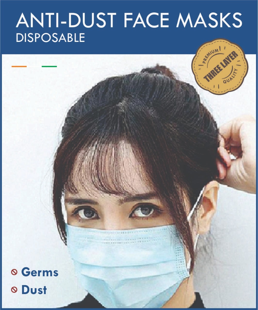 

MYSWA Wecare 3PLY 3 Layers Non Woven Disposable Face Mask (Pack of 25)