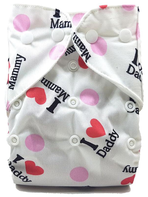 

Nabhasya Ease Living Cloth Diaper-Pink Mumma Dadda Love-New Born