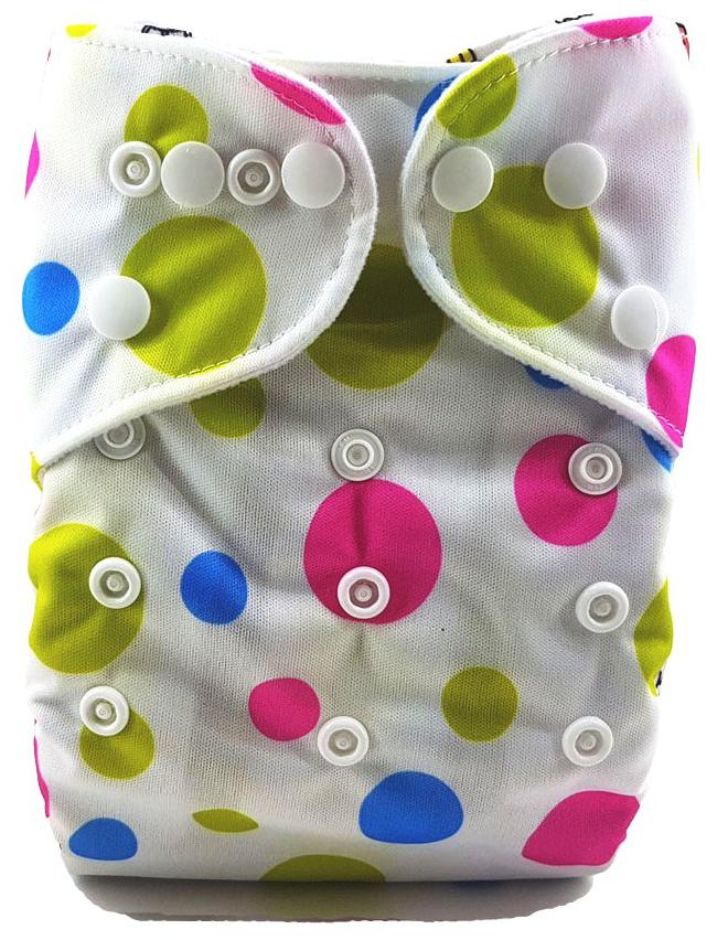 

Nabhasya Ease Living Printed Reusable Washable Cloth Diaper Nappy-Lemon Green Polka Dot-Large