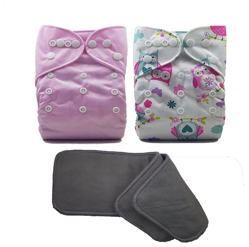 

Nabhasya Ease Living Cloth Diaper with Free Bamboo Charcoal Insert-Pink Butterfly-Free Size