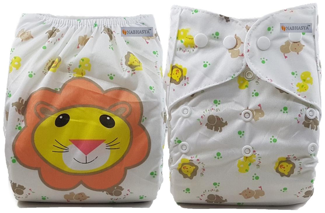 

Nabhasya Ease Living Classic Reusable Pocket Baby Cloth Diaper Pack of 1 (No Insert) - Lion King