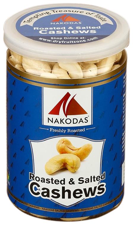 

Nakodas Roasted and Salted Cashews (Kaju) Jar Premium Quality 200 g (Pack of 1)