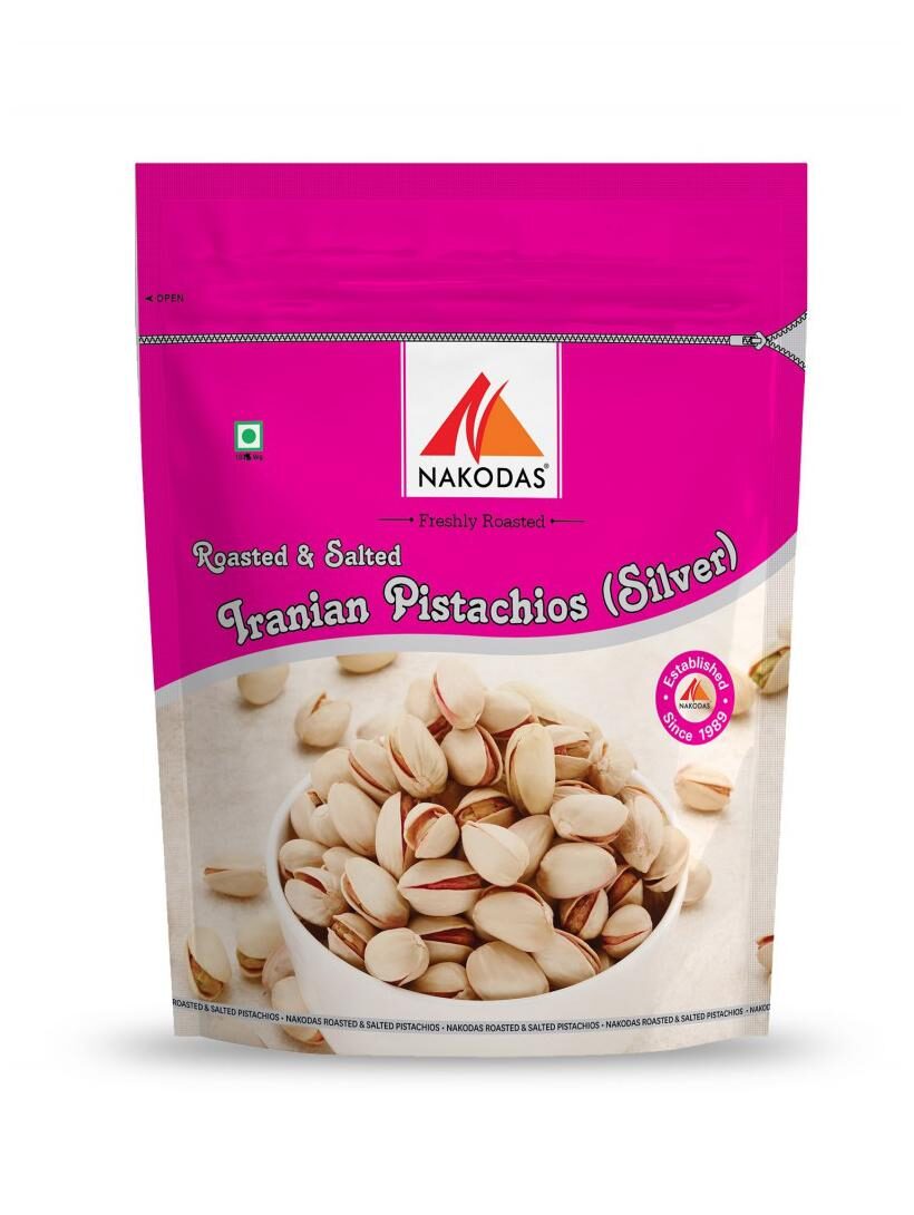 

Nakodas Roasted Salted Iranian Pistachios (Pista) Silver Premium Quality- 250 g (Pack of 1)