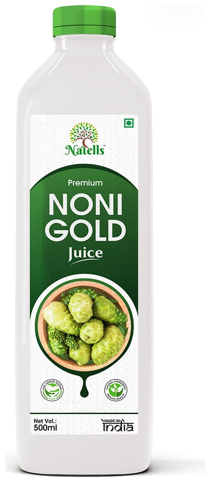 

Natells Healthcare Noni Gold Juice Includes Garcinia and Ashwagandha for Nutrient Absorption Made from South Indian Noni No Added Sugar 500 ml (Pack of 1)