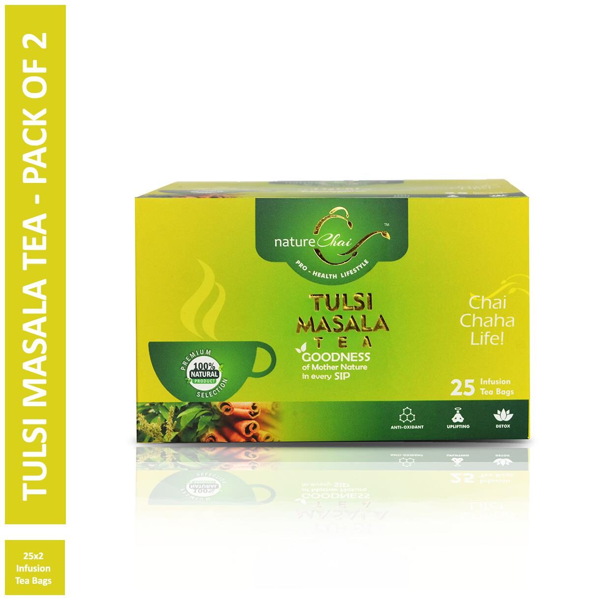 

Nature Chai Tulsi Masala Tea - 25 Tea Bags (Pack of 2)
