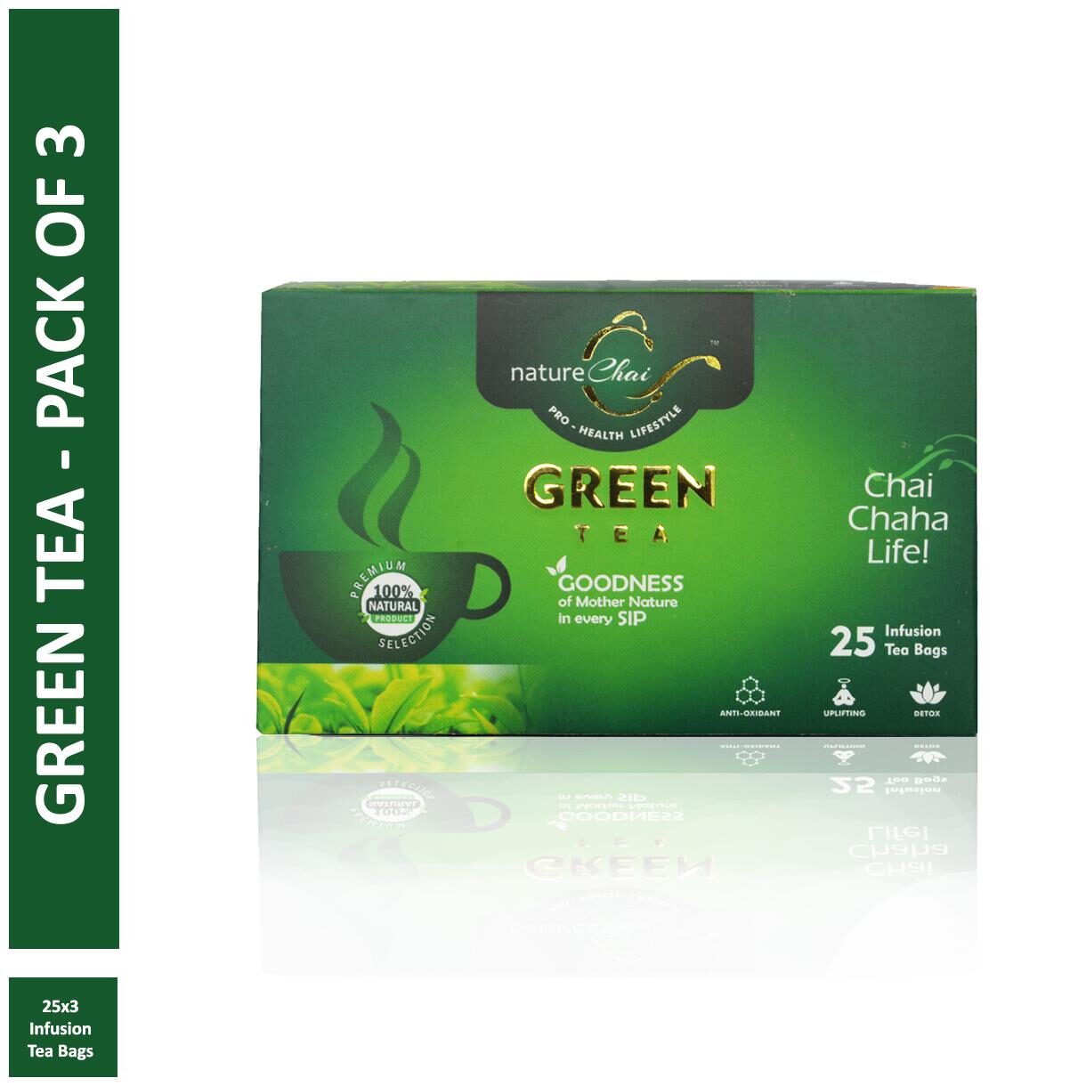 

Nature Chai Green Tea - 25 Tea Bags (Pack of 3)