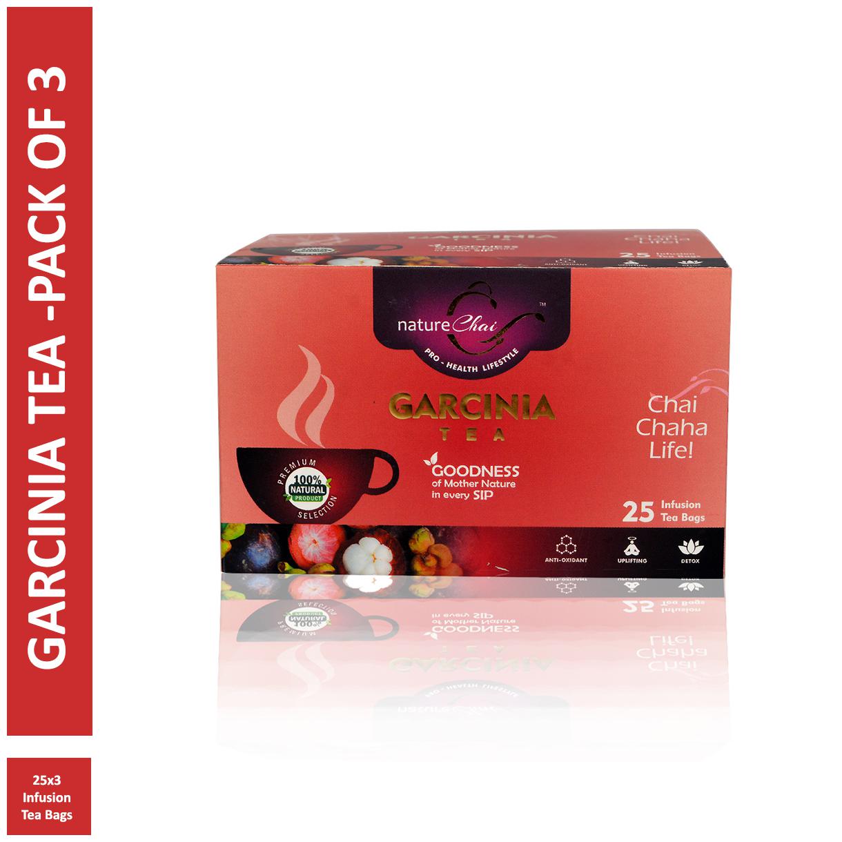 

Nature Chai Garcinia Green Tea - 25 Tea Bags (Pack of 3)