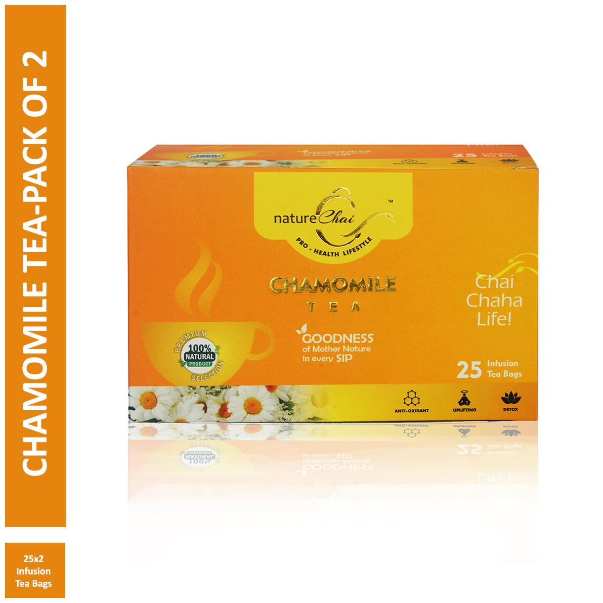 

Nature Chai Chamomile Green Tea - 25 Tea Bags (Pack of 2)