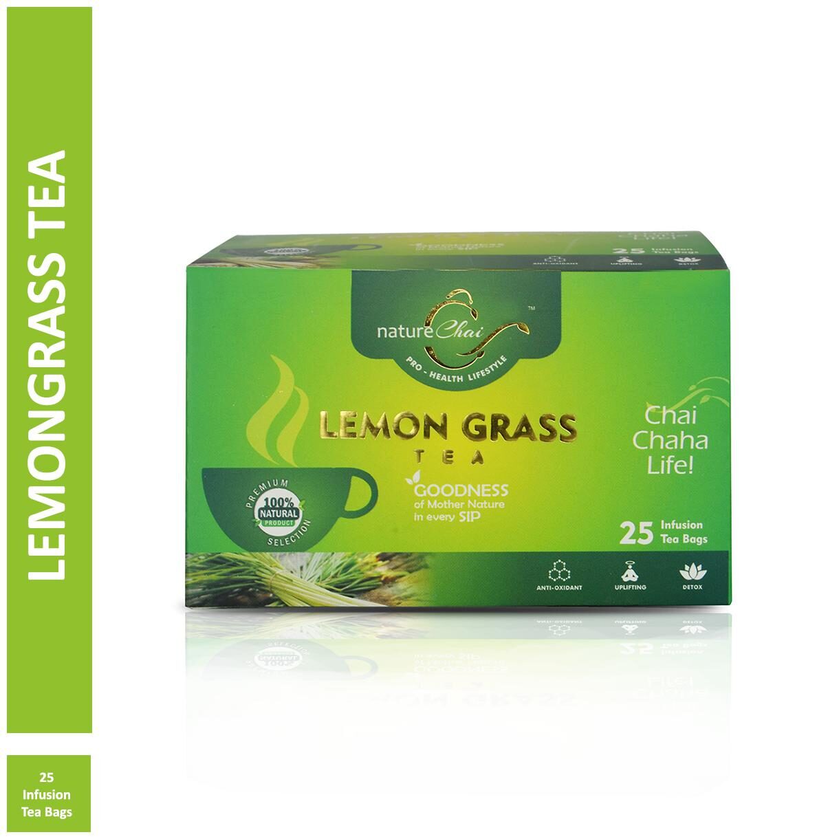 

Nature Chai Lemon Grass Green Tea - 25 Tea Bags (Pack of 1)