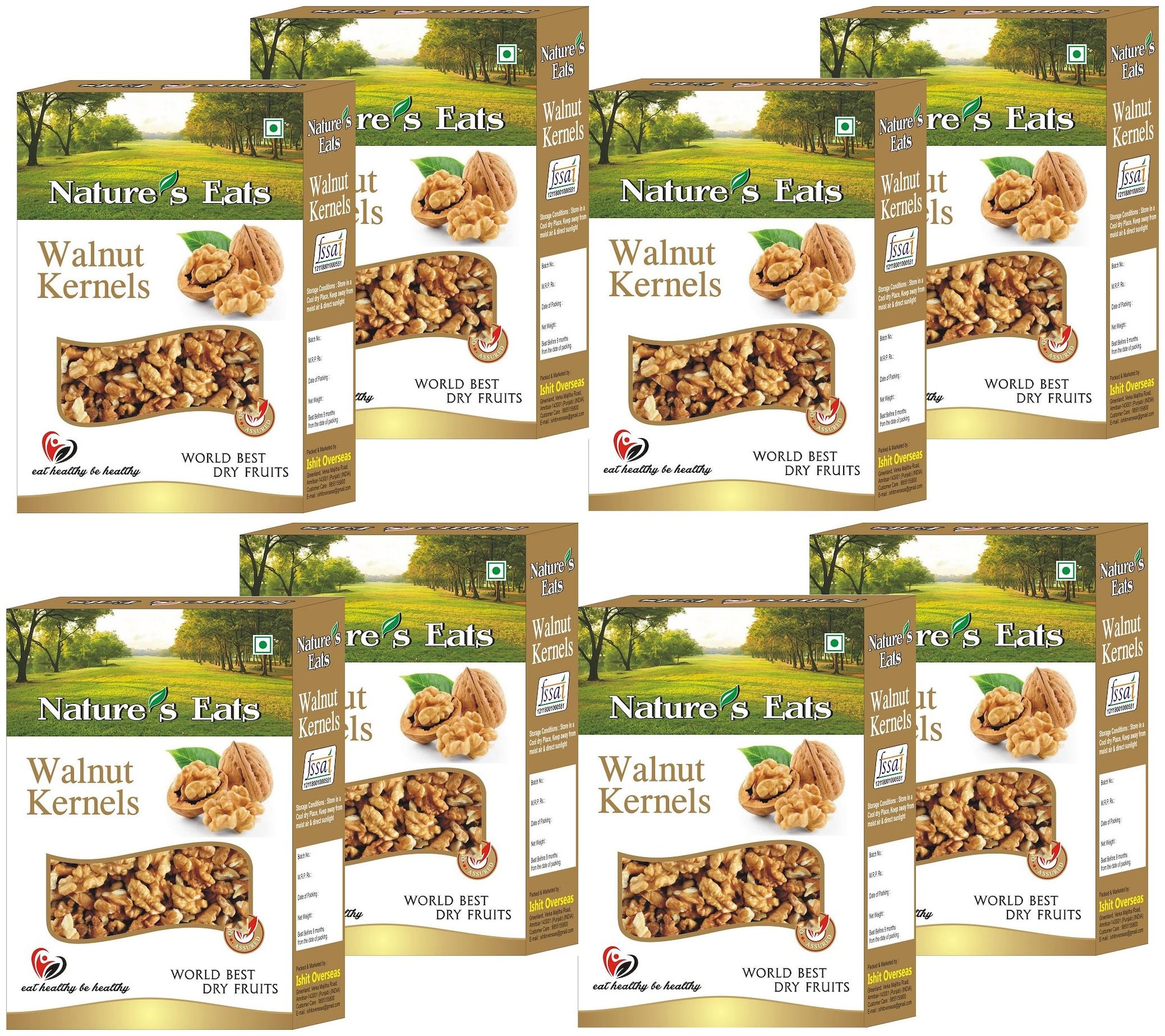

Nature s Eats Royal Broken Walnut Kernel 200g (Pack of 8)
