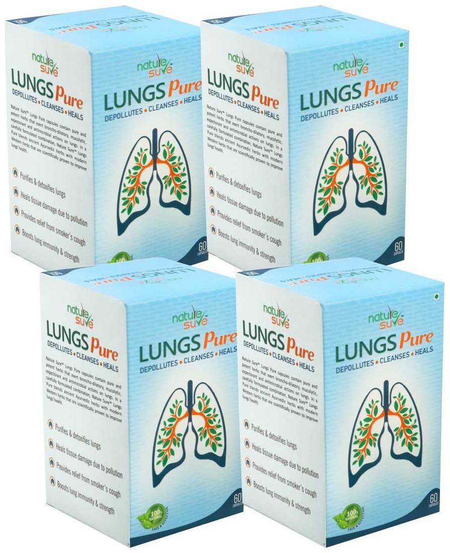 

Nature Sure Lungs Pure Capsules for Men Women 4 Packs (4 x60 Capsules)
