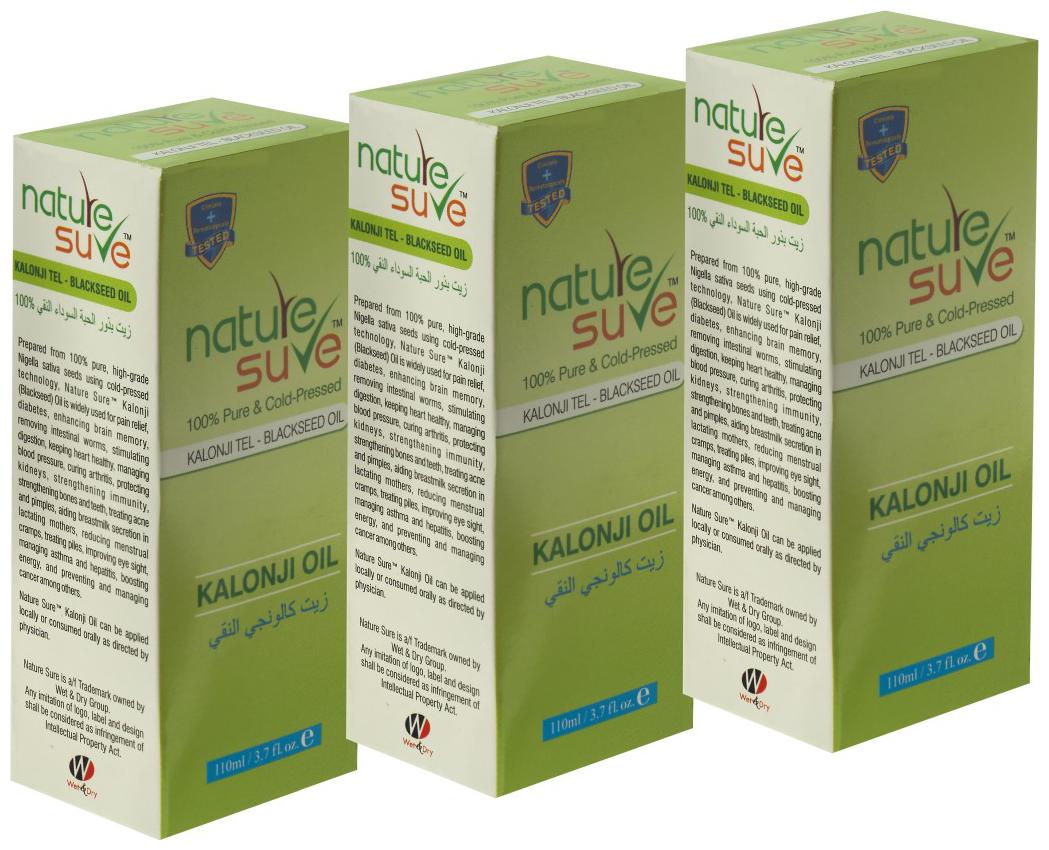 

Nature Sure Kalonji Tail (Blackseed Oil) 110ml (Pack of 3)
