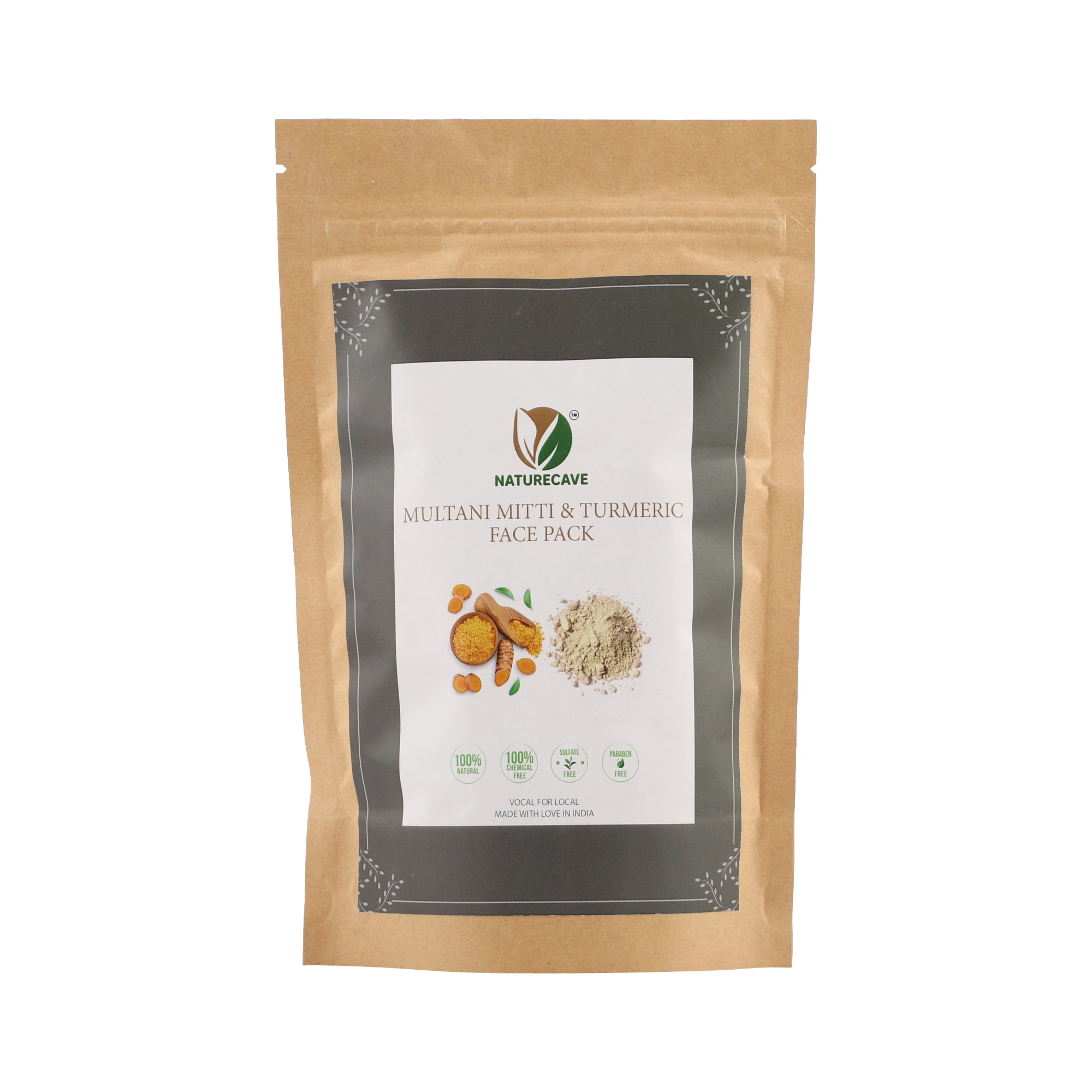 

Naturecave 100 Natural Instant Glow Multani Mitti and Turmeric Face Pack Mask 200 g ( Pack of 1 )
