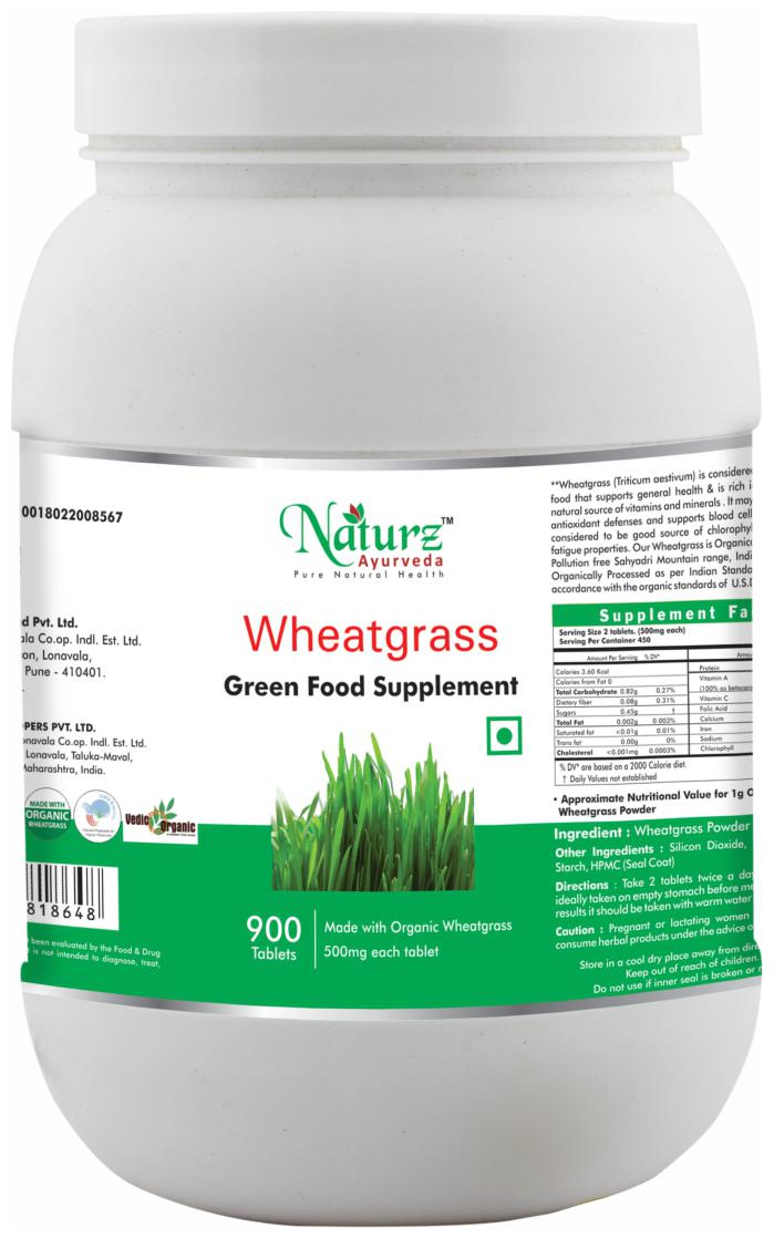 

Naturz Ayurveda Wheatgrass 900 Tablets