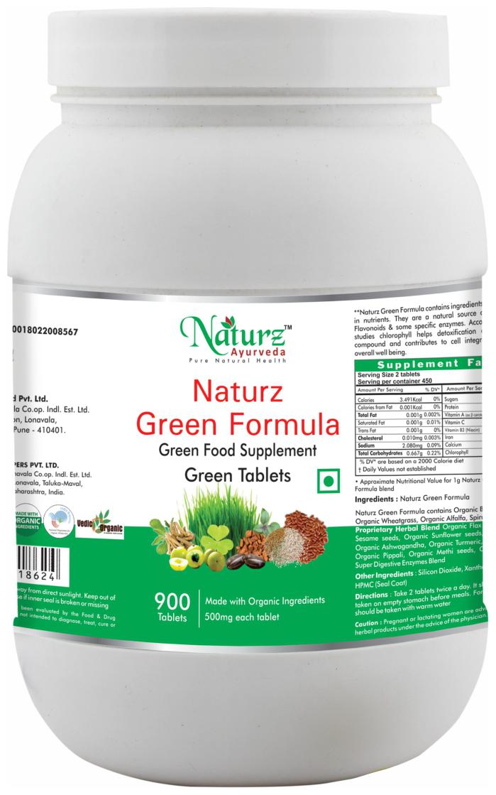 

Naturz Ayurveda Naturz Green Formula 900 Tablets