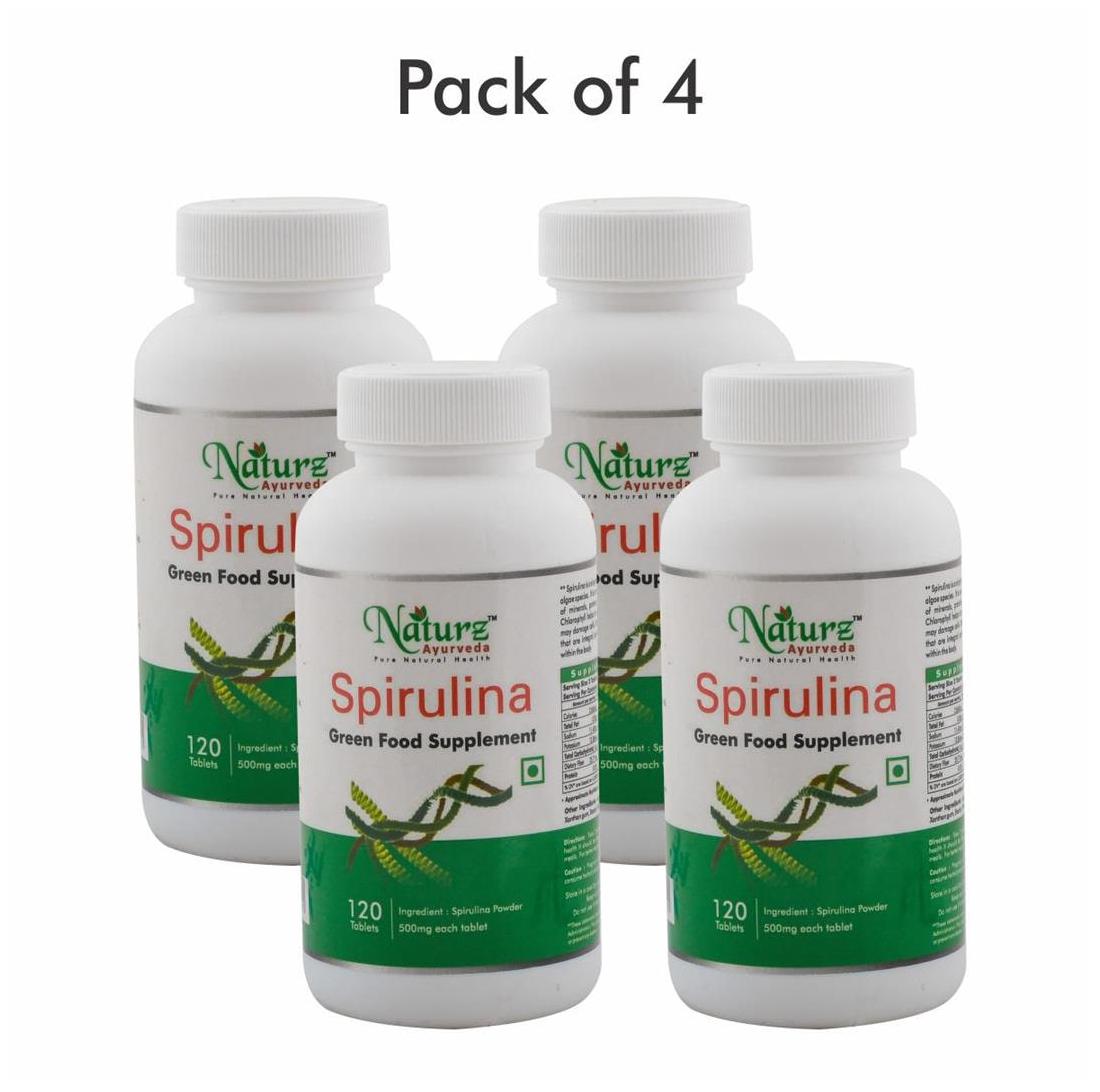 

Naturz Ayurveda Spirulina 120 Tablets (Pack Of 4)
