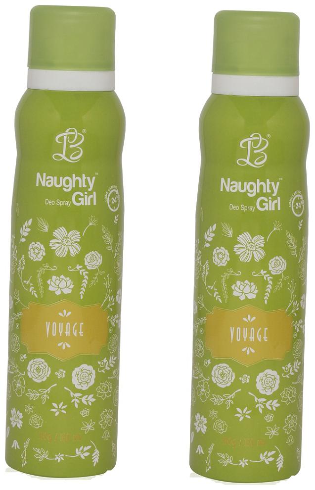 

Naughty Girl VOYAGE Gas Deodorant for Women Pack of 2 (150ml each)