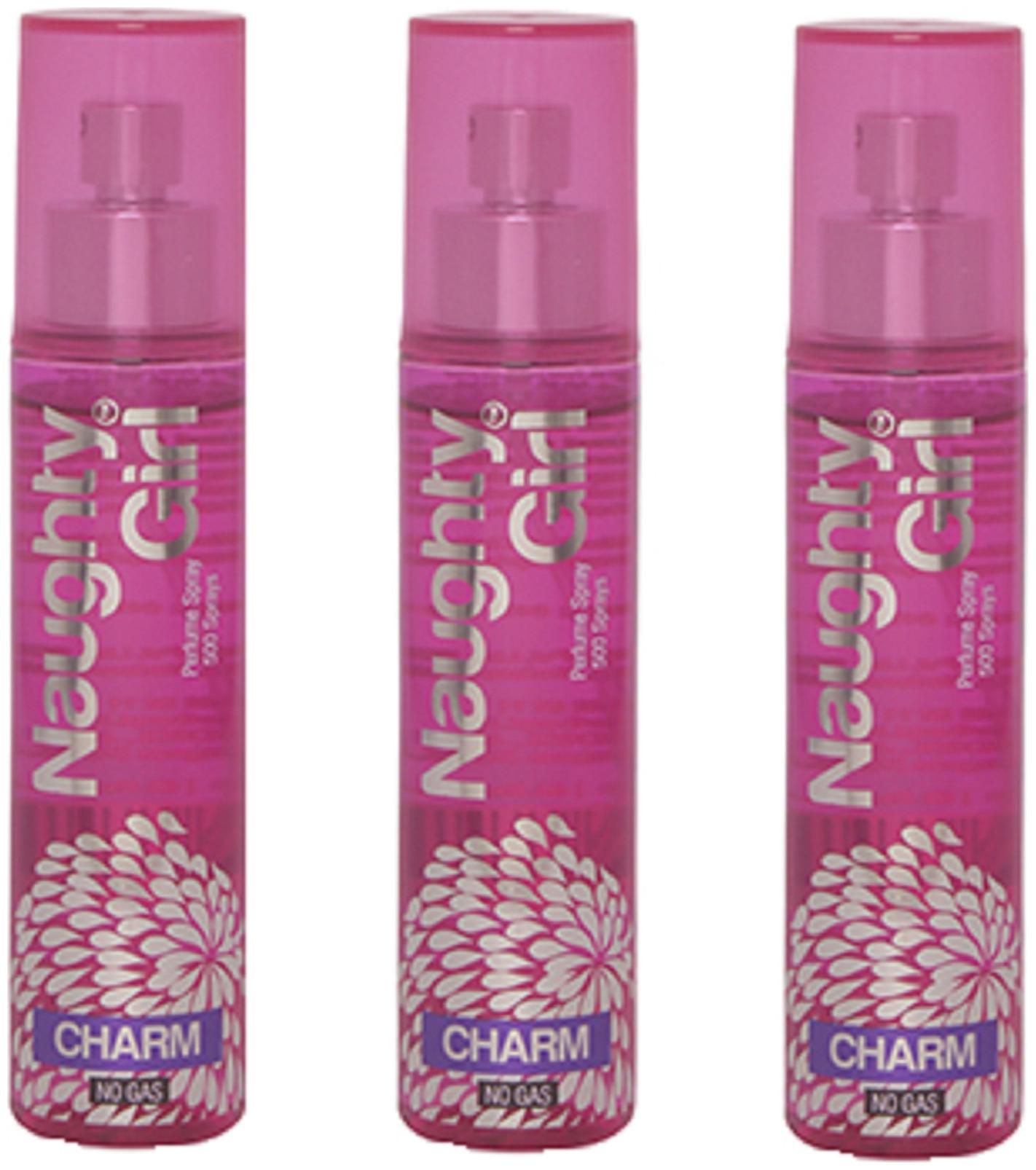 

Naughty Girl CHARM No Gas Perfume Spray for Women Pack of 3 (60ml each)