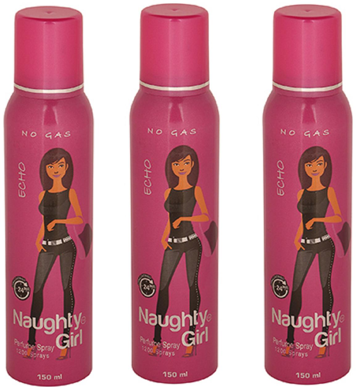 

Naughty Girl ECHO No Gas Perfume Spray for Women Pack of 3 (150ml each)