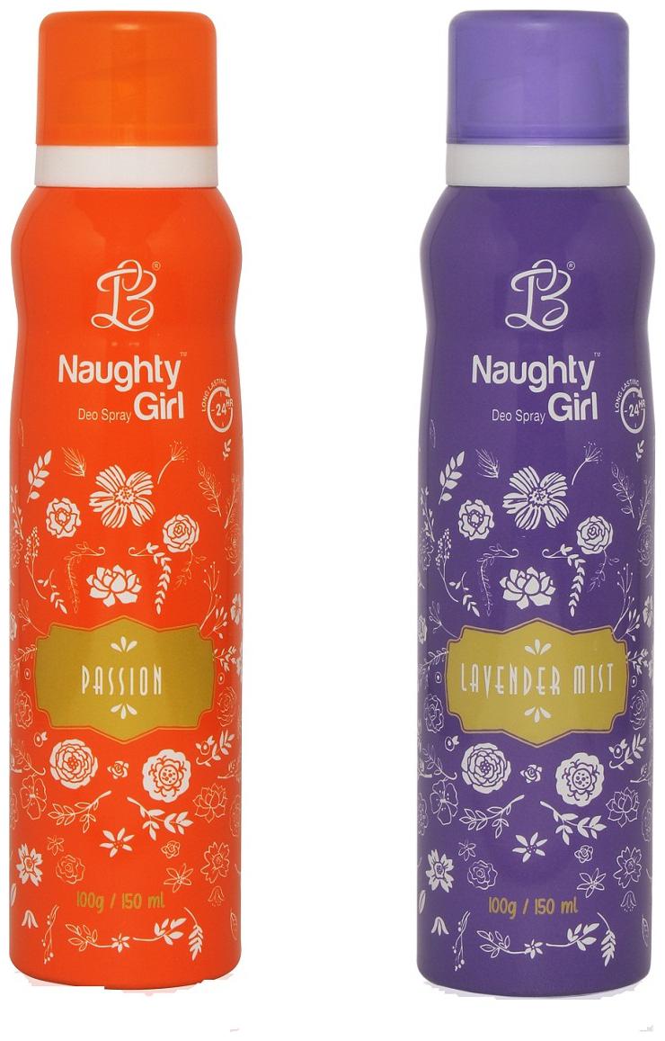 

Naughty Girl PASSION LAVENDER MIST Gas Deodorant for Women (Pack of 2) (150ml each)