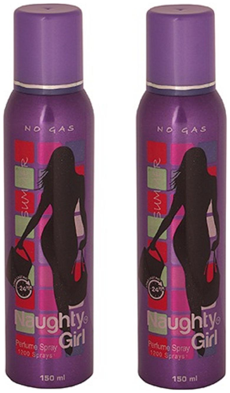 

Naughty Girl SUMMER No Gas Perfume Spray for Women Pack of 2 (150ml each)