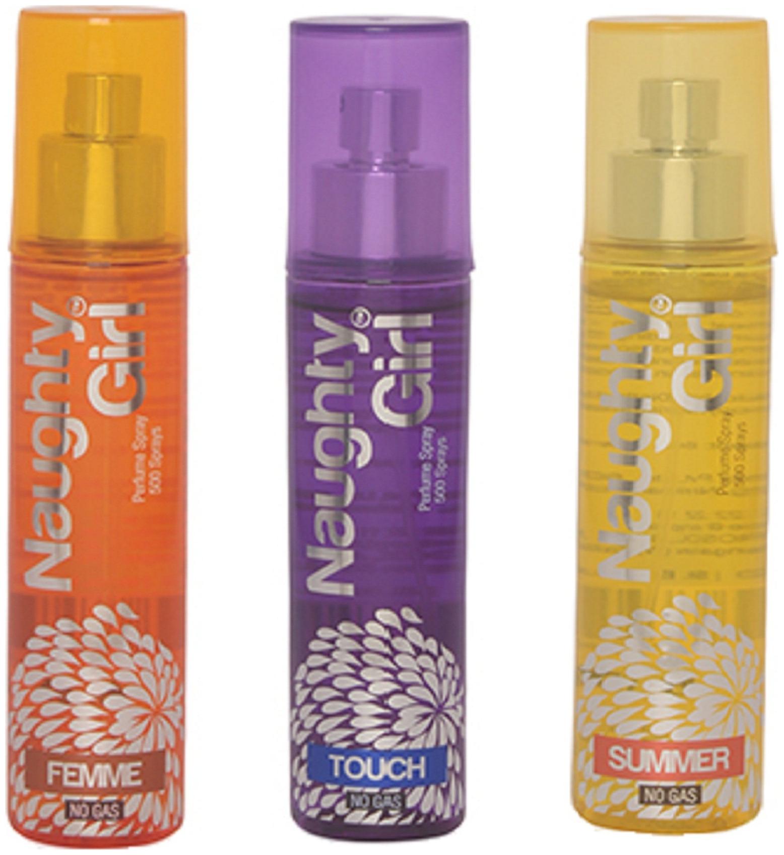 

Naughty Girl FEMME TOUCH SUMMER No Gas Perfume Spray for Women (Pack of 3) (60ml each)