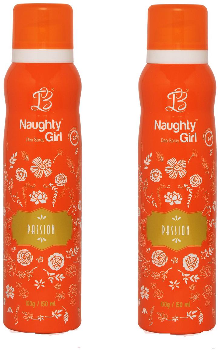 

Naughty Girl PASSION Gas Deodorant for Women Pack of 2 (150ml each)