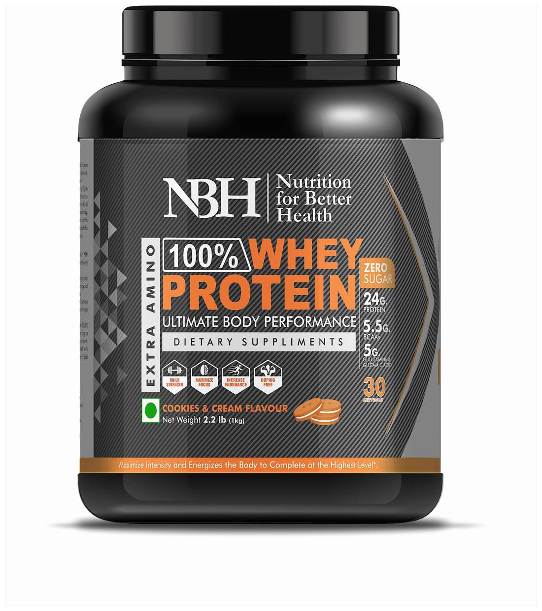 

NBH 100 Whey protein (Cookies and Cream) 1kg