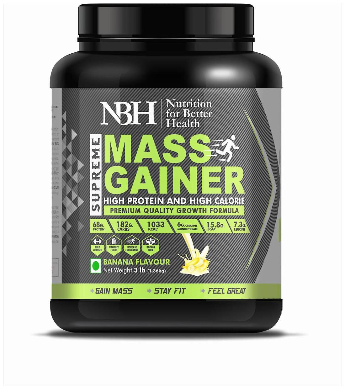 

NBH Supreme Mass Gainer (Banana) 1 36kg