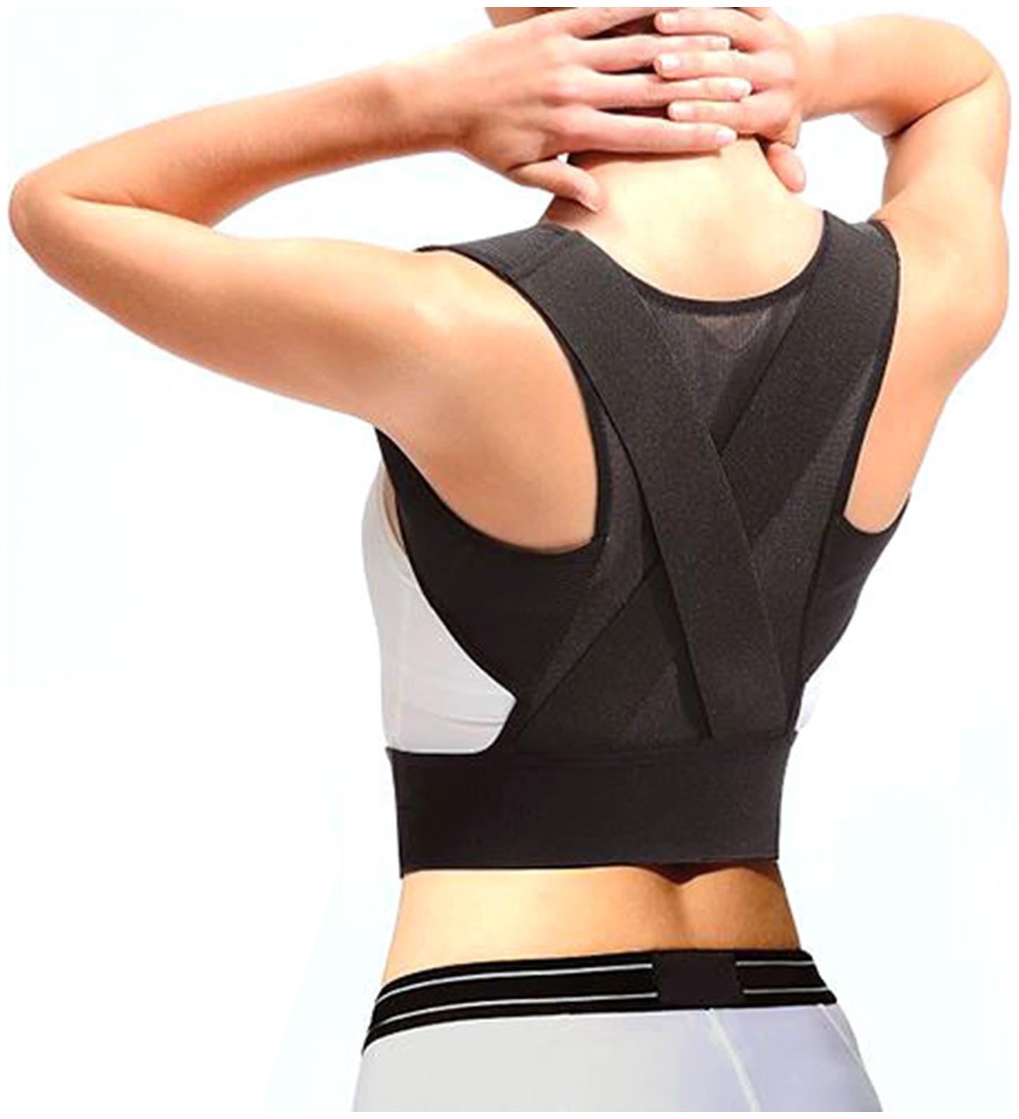 

Neoprene Magnetic Lumbar Back Support Brace Corrects Slouching Eases Pain Energizing Posture Align Your Spine Bone Correction Care pine Aligner muscle Strain Relief Belt