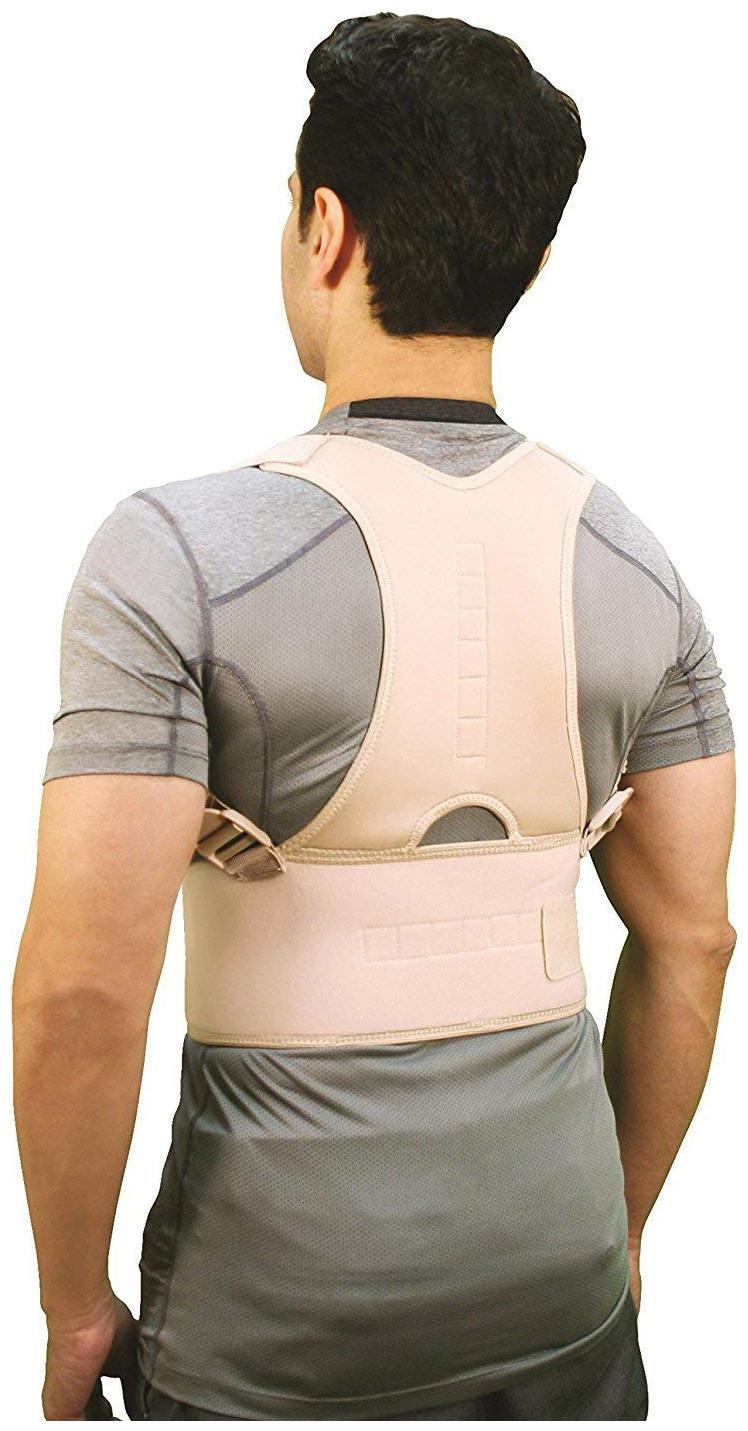 

Neoprene Magnetic Lumbar Back Support Brace Corrects Slouching Eases Pain Energizing Posture Align Your Spine Bone Correction Care pine Aligner muscle Strain Relief Belt