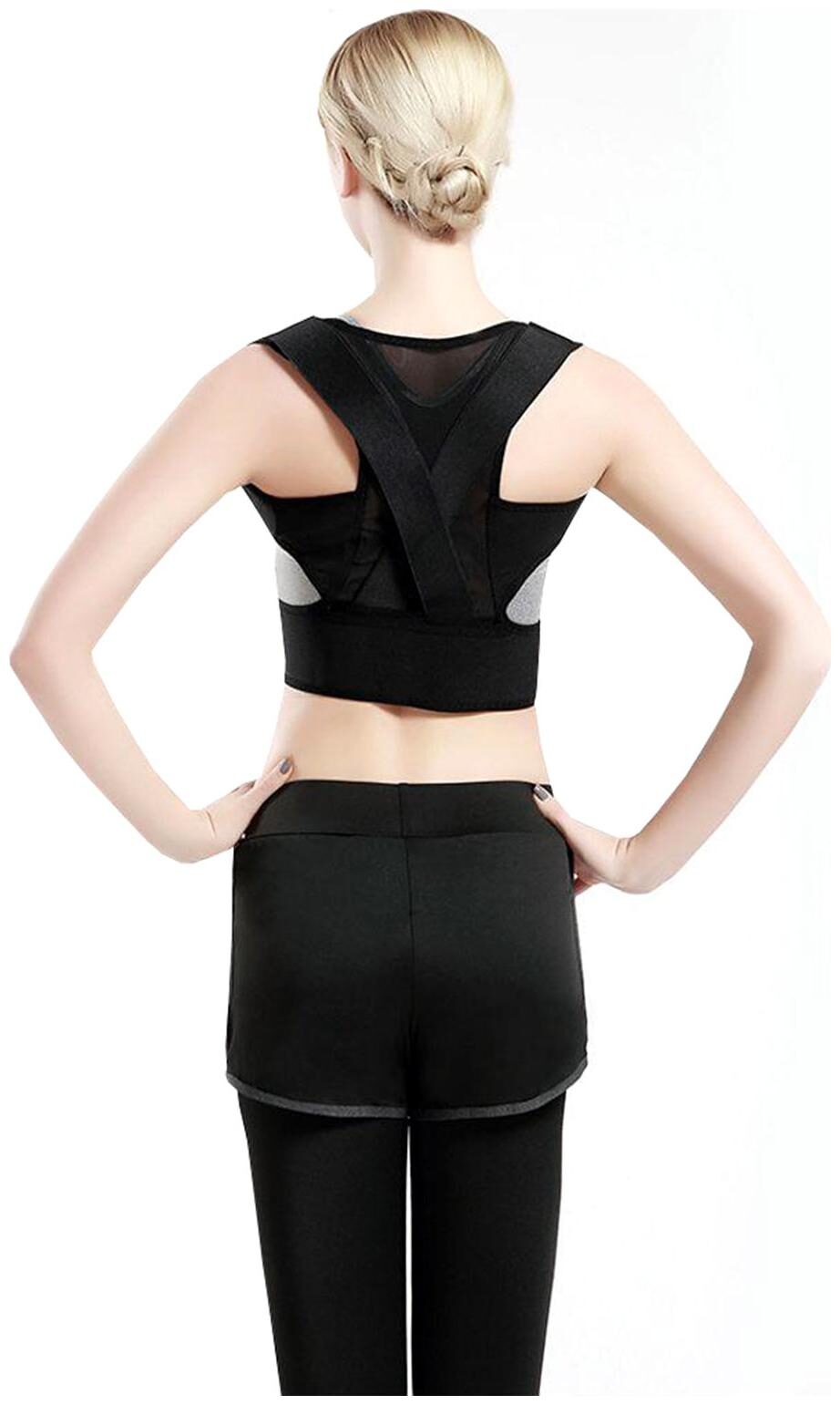 

Neoprene Magnetic Lumbar Back Support Brace Corrects Slouching Eases Pain Energizing Posture Align Your Spine Bone Correction Care pine Aligner muscle Strain Relief Belt