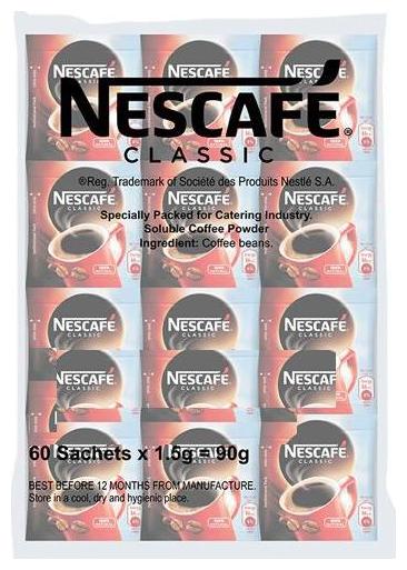 

Nescafe Coffee - Classic (60 Sachets 1 5 g each)