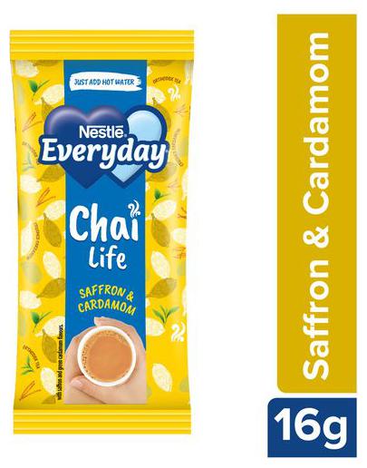 

Nestle Everyday Chai Life Saffron Cardamom Instant Premix Tea 16 g