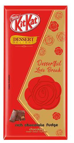 

Nestle KitKat Dessert Delight Rich Chocolate Fudge Wafer Coated With Milk Chocolate - Valentines Pop Up Card 150 g