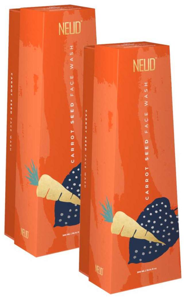 

NEUD Carrot Seed Premium Face Wash for Men Women -300ml (Pack of 2)