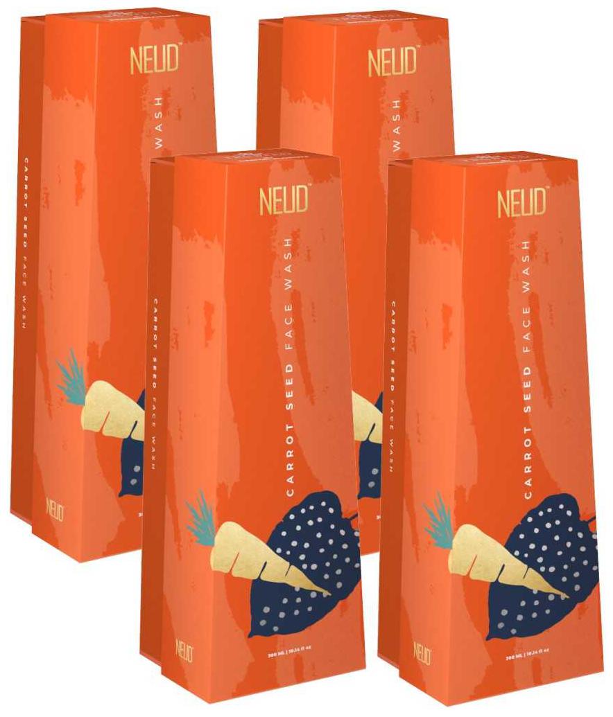 

NEUD Carrot Seed Premium Face Wash for Men Women -300ml (Pack of 4)
