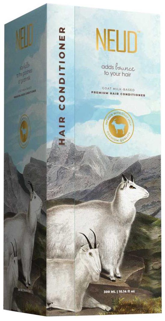 

NEUD Goat Milk Premium Hair Conditioner for Men Women - 1 Pack (300ml)