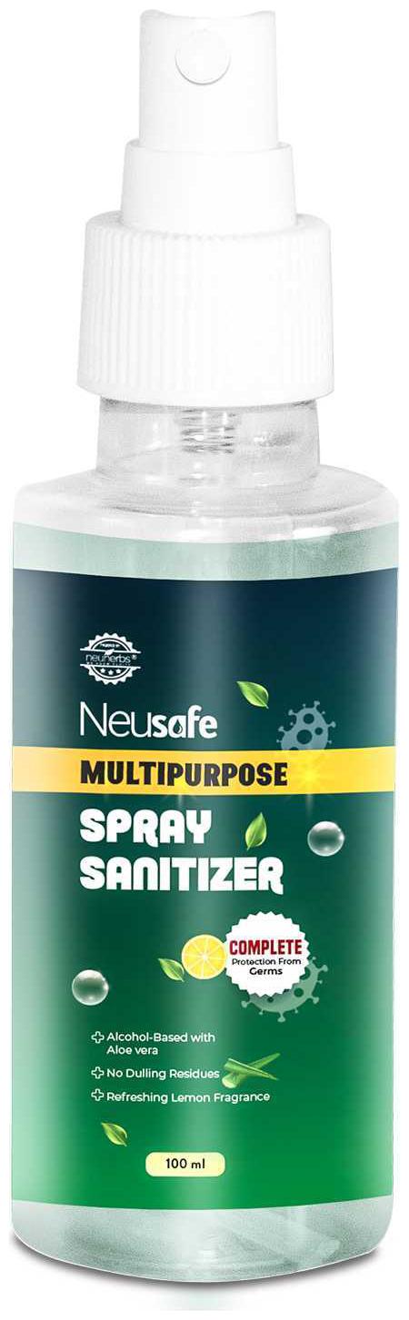 

Neusafe Multipurpose Spray Sanitizer Safe on all Surfaces 100 ml (Lemon Fragrance)