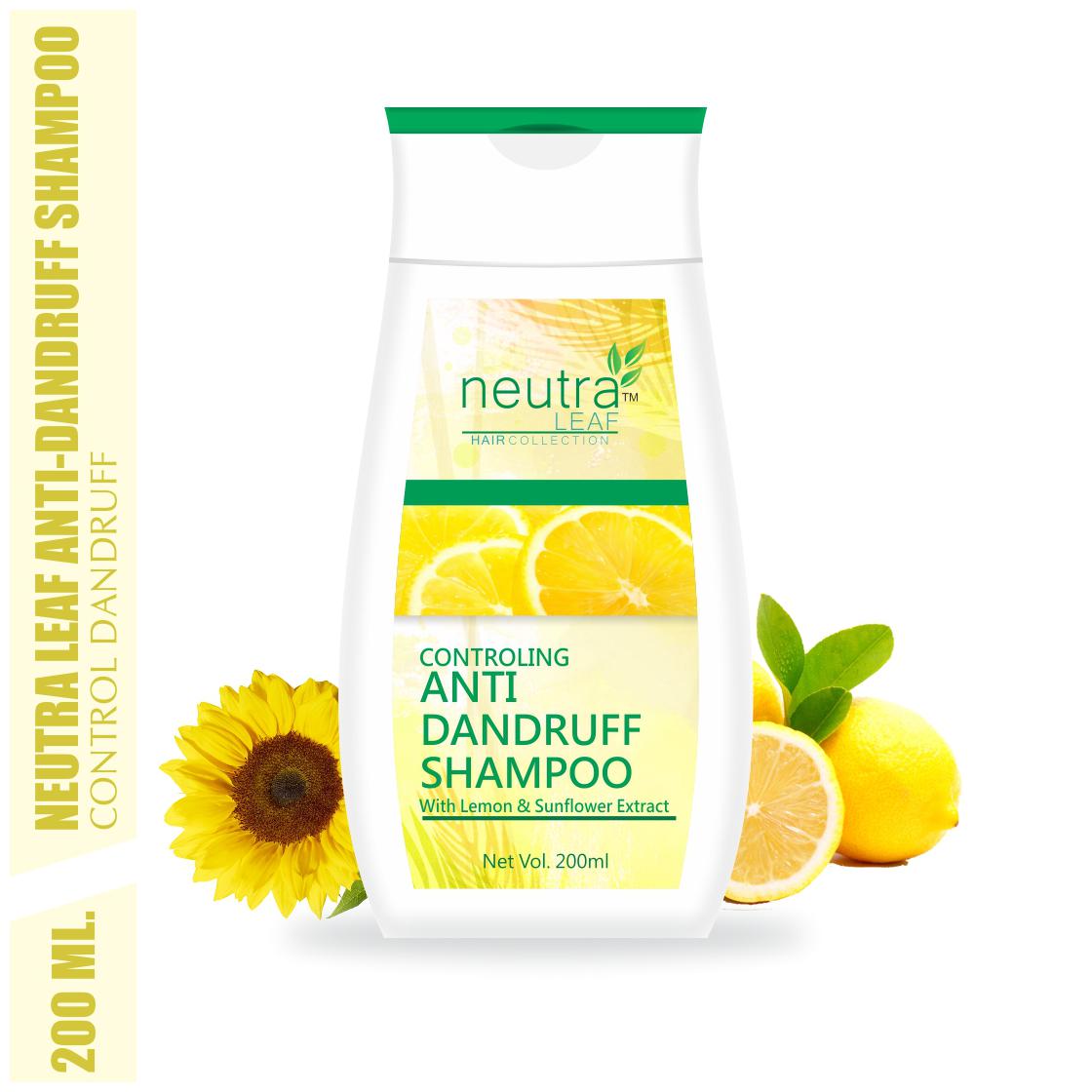 

Neutra Leaf Controling Anti Dandruff Hair Shampoo Cleanser NO SLS PARABEN For Fight Dandruff Cleansing Scalp 200 ml (Pack Of 1)