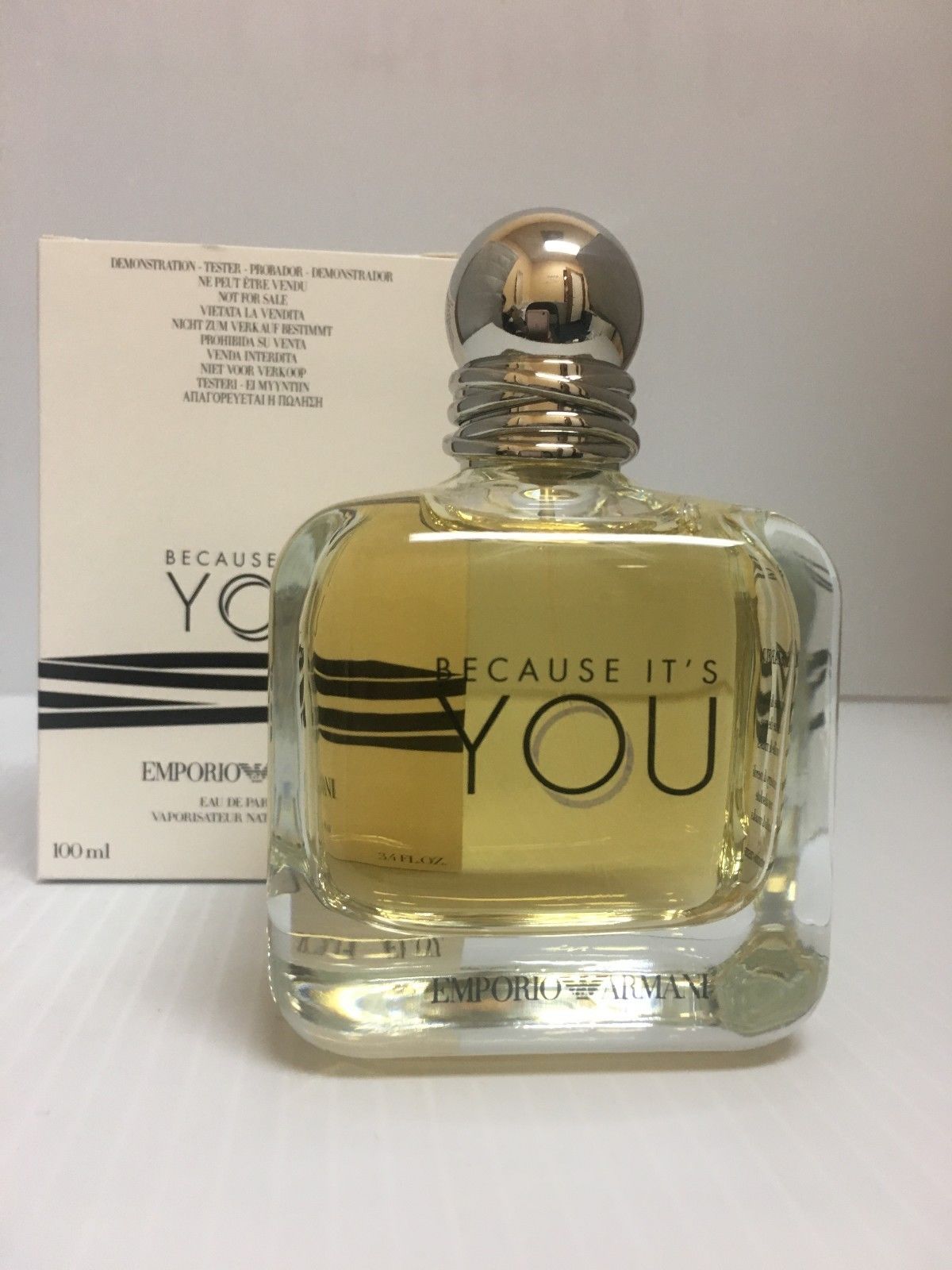 

New TESTER Box - EMPORIO ARMANI BECAUSE IT S YOU Eau De Parfum 3 4 oz 100 ml
