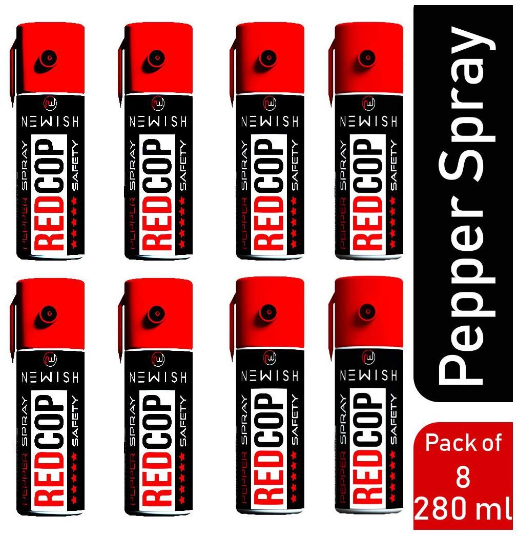 

Newish RED COP Pepper Spray Self Defence Gift 55ml (Pack of 8)