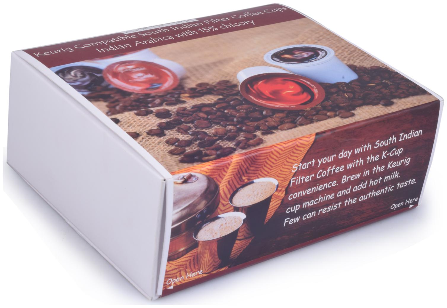 

Nick of Time Keurig Compatible South Indian Filter Arabica Coffee Cups with 15 Chicory (40 counts)