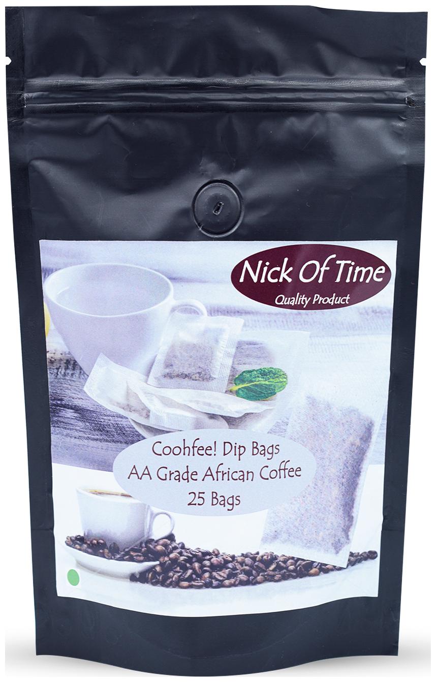 

Nick of Time Coohfee African Filter Coffee Dip Bags (Pack of 25)