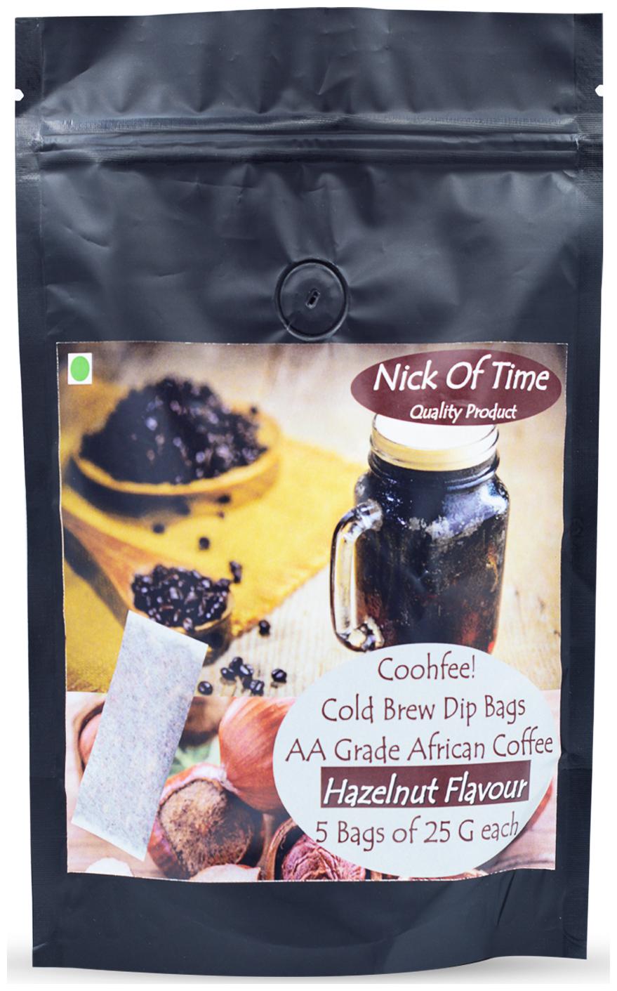 

Nick Of Time Hazelnut Flavor Cold Brew Coffee Dip Bags (Pack of 5) 125 g