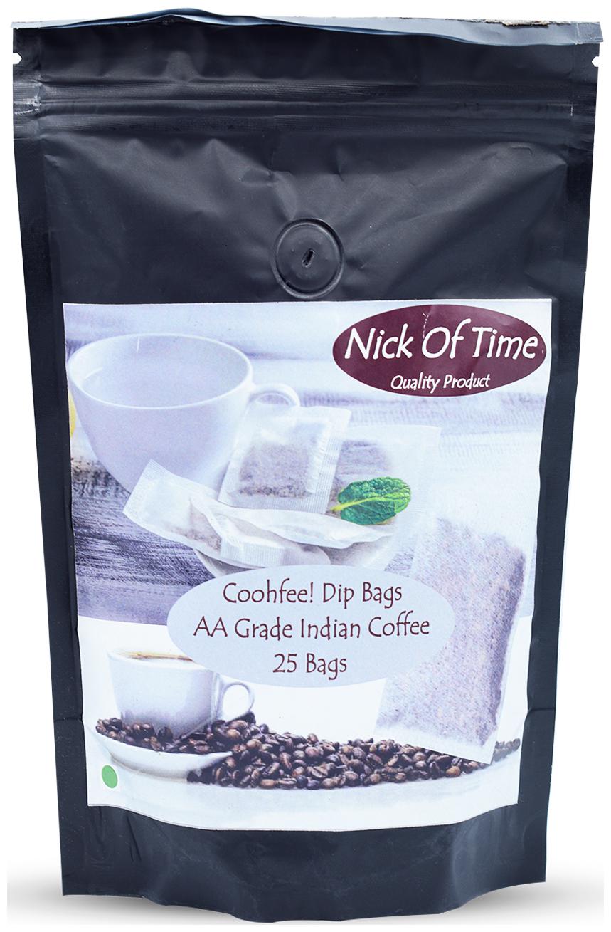 

Nick of Time Coohfee Indian Filter Coffee Dip Bags (Pack of 25)