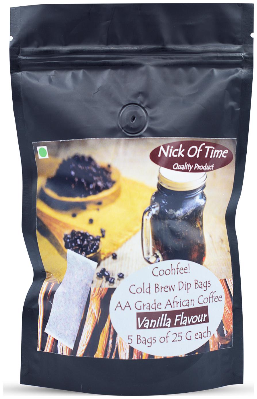 

Nick Of Time Vanilla Flavor Cold Brew Coffee Dip Bags (Pack of 5) 125 g