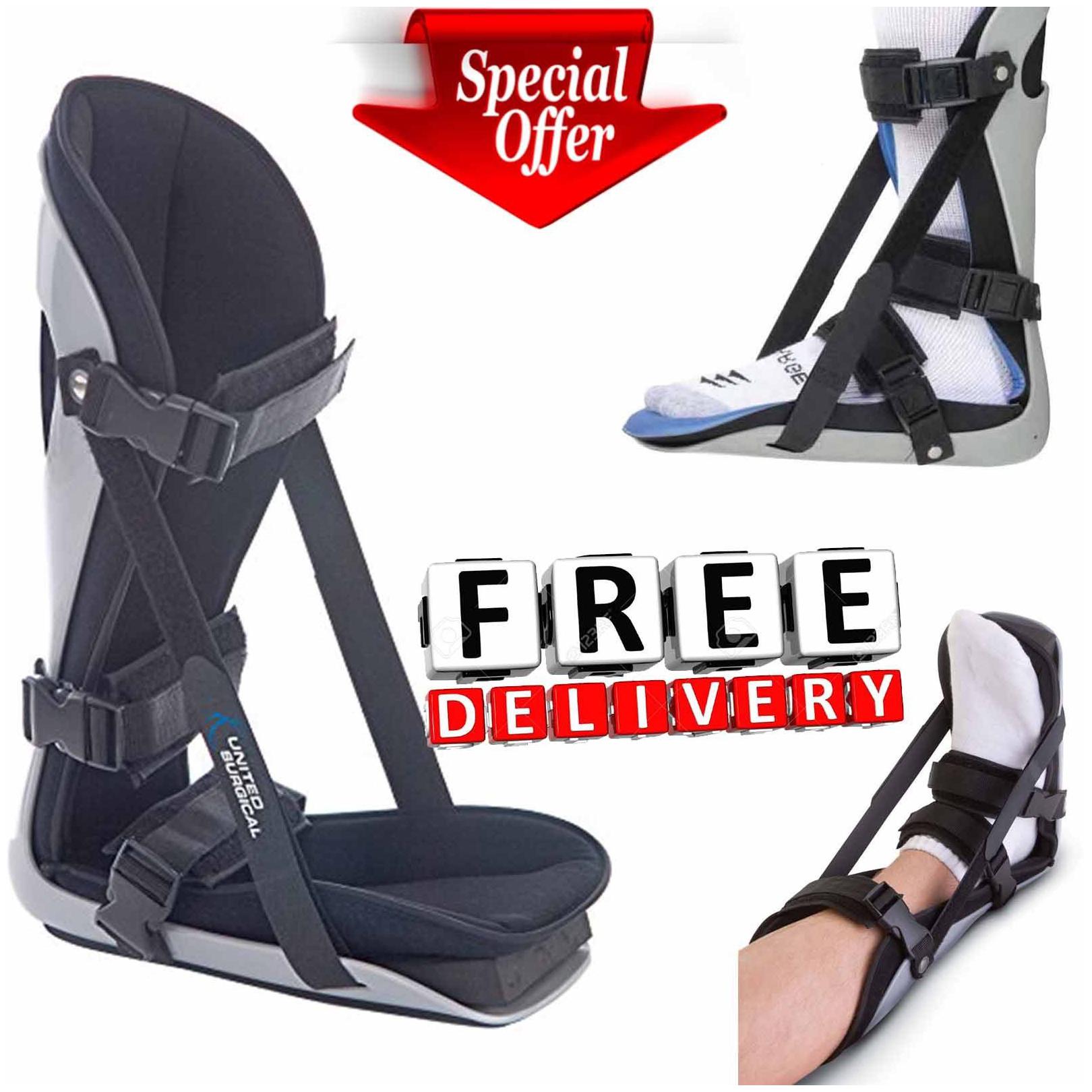 

Night Splint For Plantar Fasciitis Adjustable S-M-L Foot Ankle Calf Heel Pain
